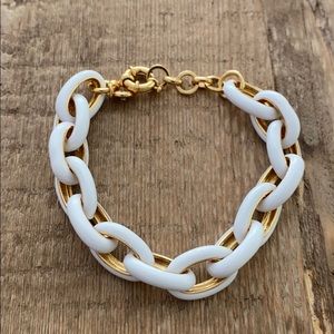 J Crew white and gold bracelet Never been worn!